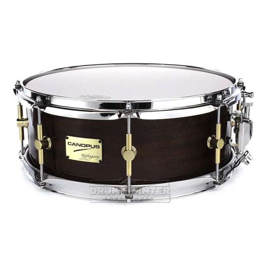 Canopus Mahogany Snare Drum 14x5.5 Black Lacquer