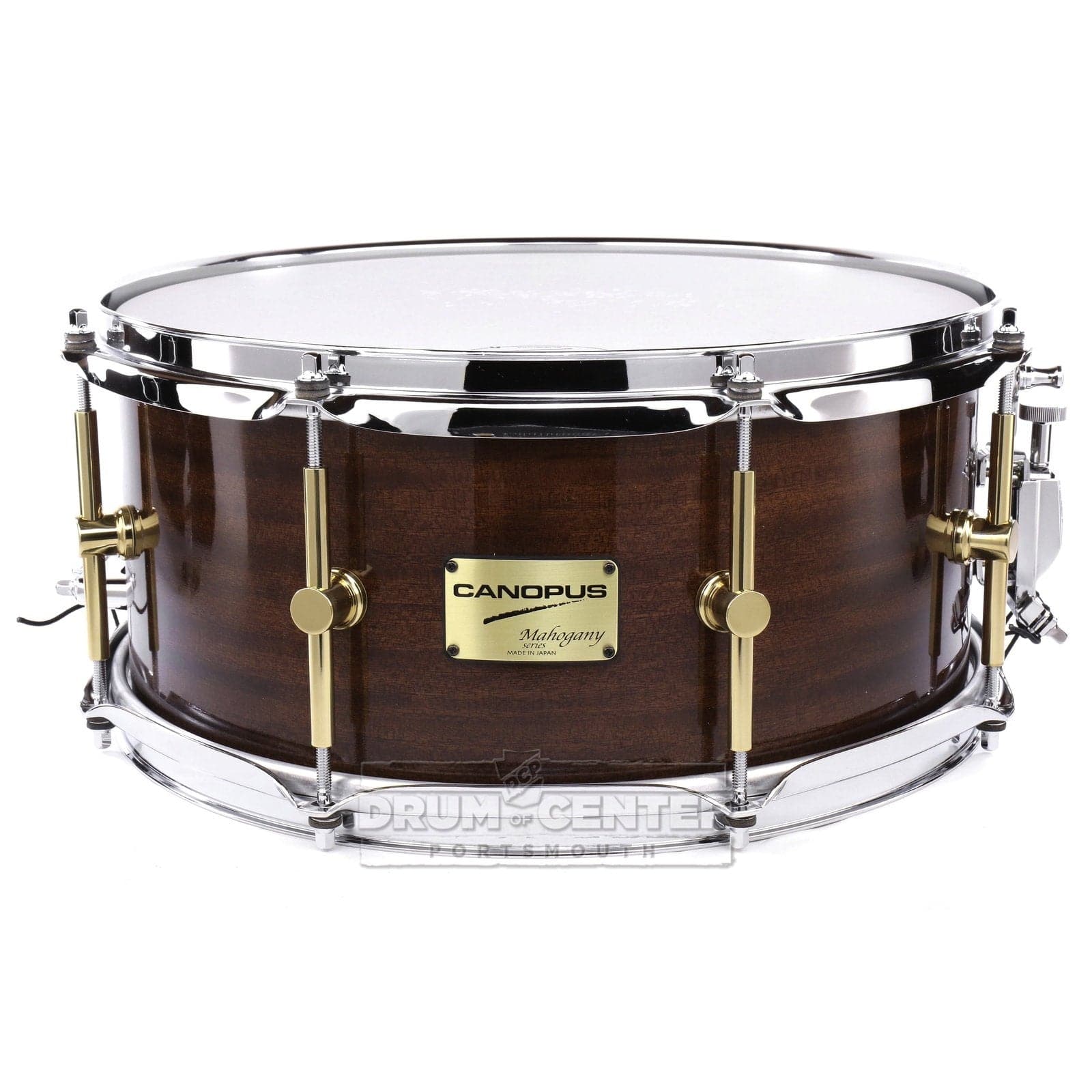 Canopus Mahogany Snare Drum 14x6.5 Black Lacquer