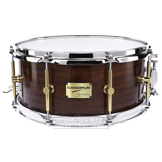 Canopus Mahogany Snare Drum 14x6.5 Black Lacquer