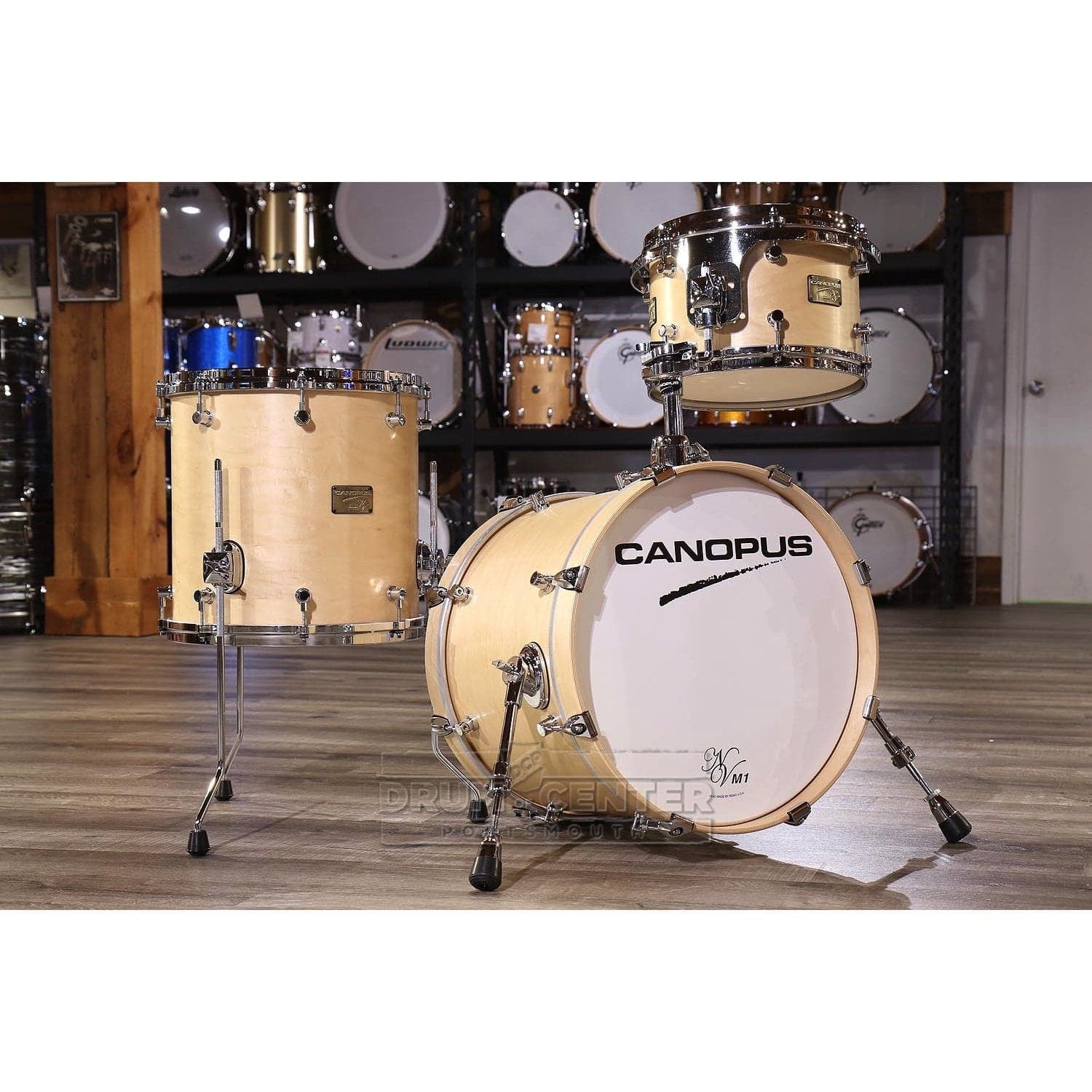 Canopus Neo Vintage M1 3pc Jazz Drum Set Natural Oil