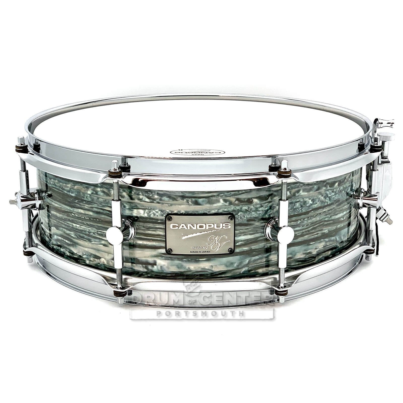 canopus nv60 snare drum 14x5 blue oyster