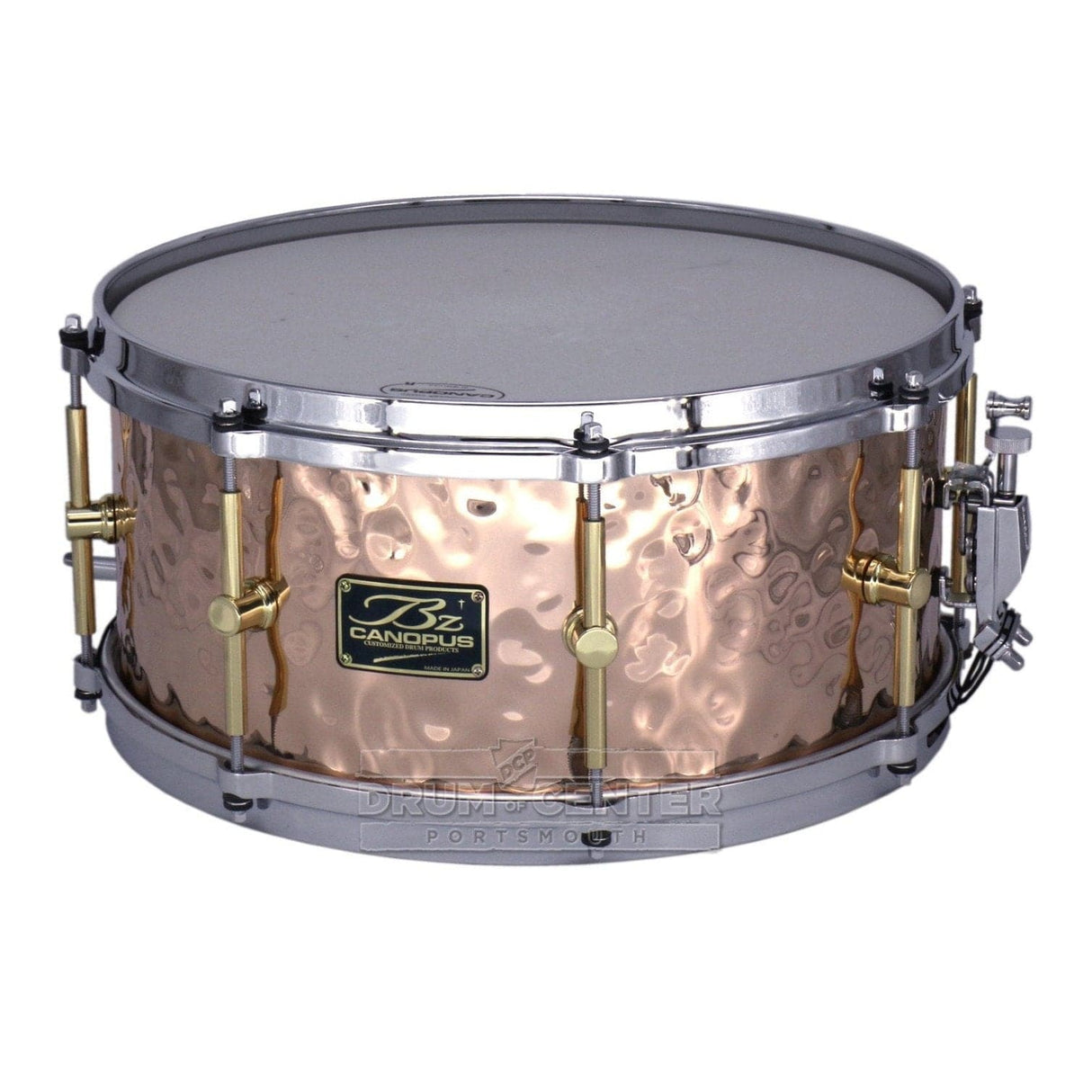 Canopus 'The Bronze' Hammered Snare Drum 14x6.5 w/Die Cast Hoops