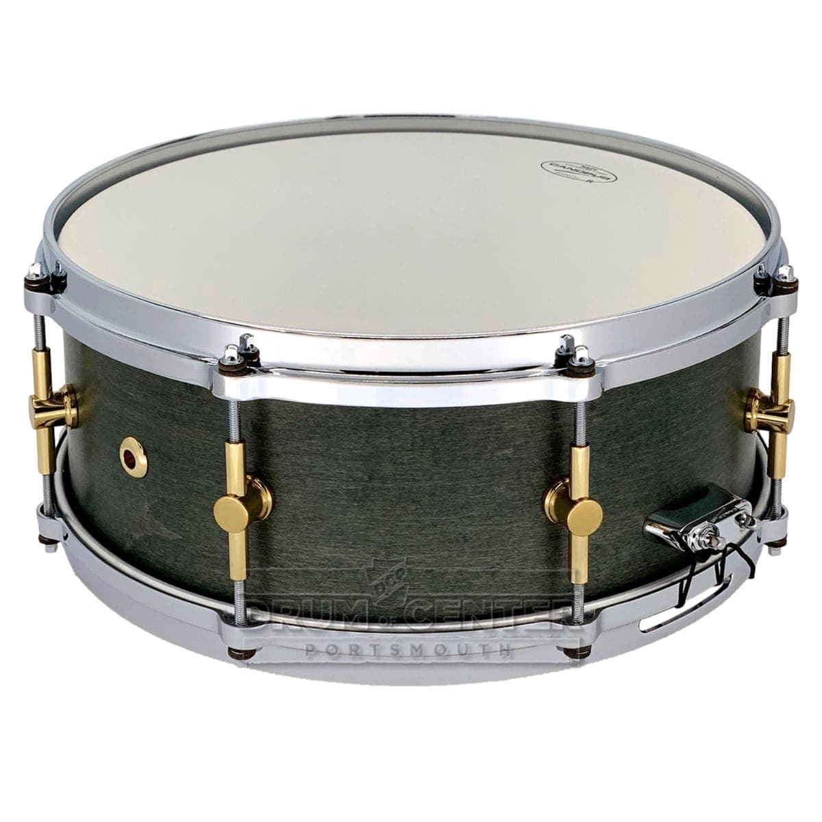 Canopus 'The Maple' 10ply Snare Drum 14x5.5 Black Olive Oil w/Cast Hoops