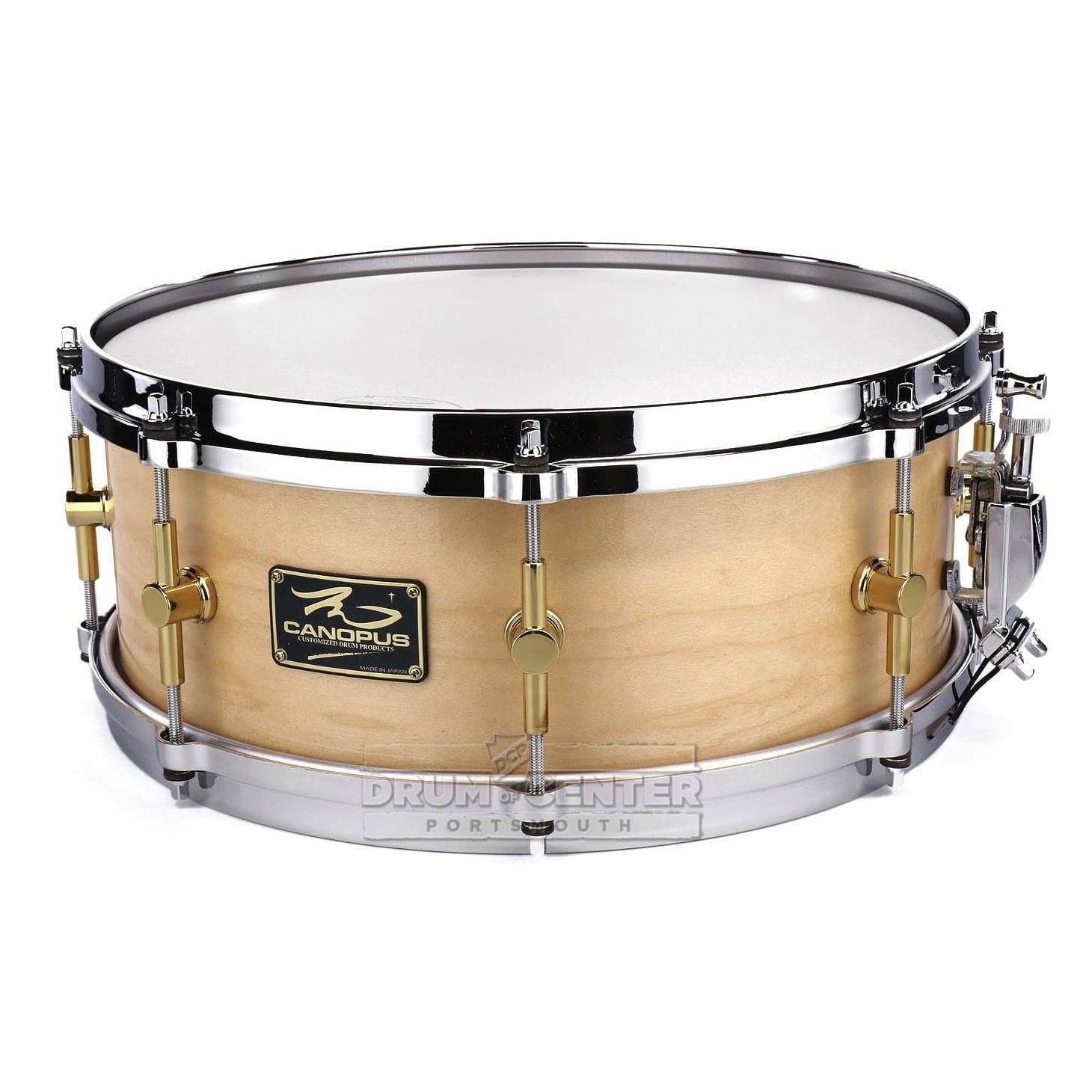 Canopus 'The Maple' Snare Drum 14x5.5 w/Cast Hoops Natural Lacquer