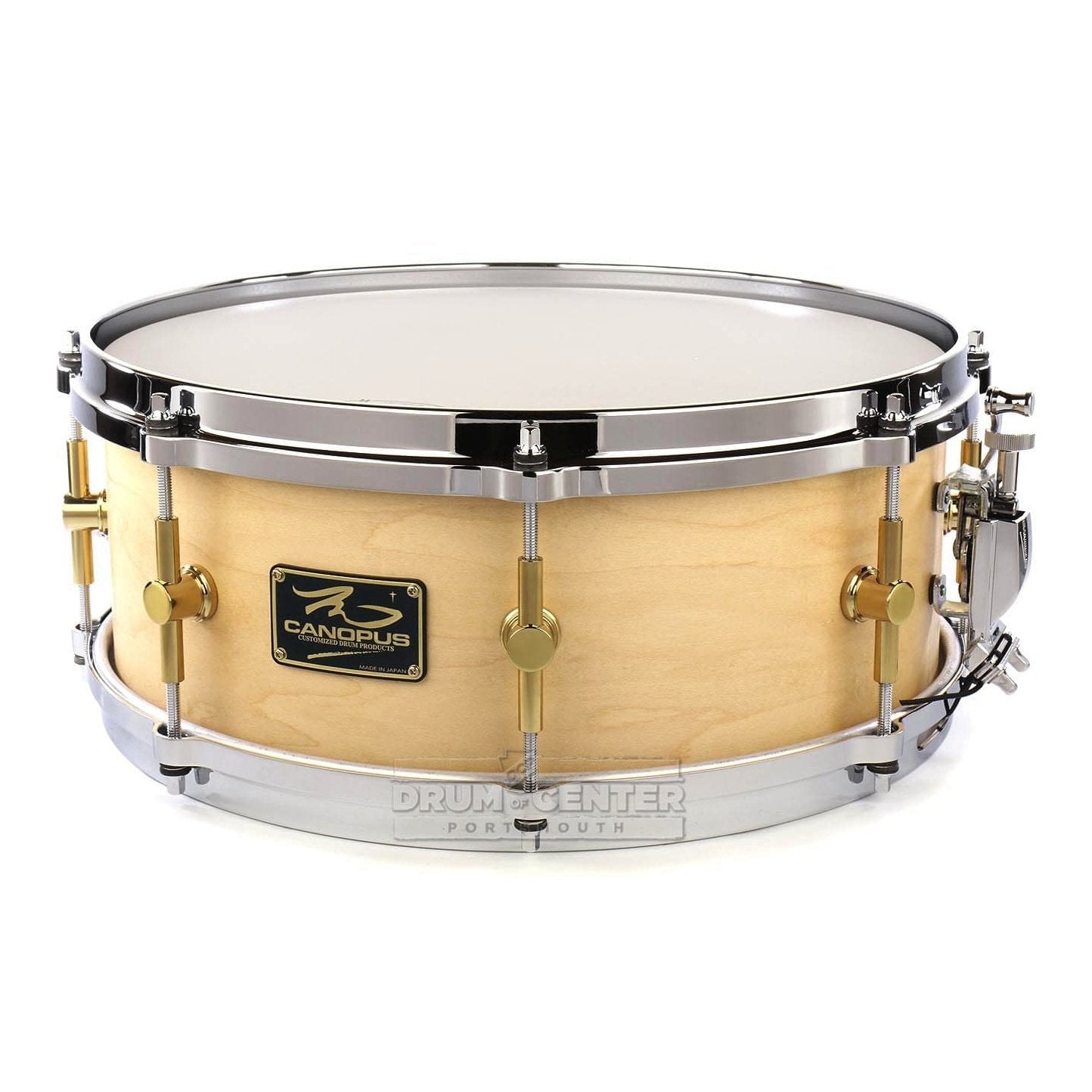 Canopus 'The Maple' 10ply Snare Drum 14x5.5 Natural Oil w/Cast