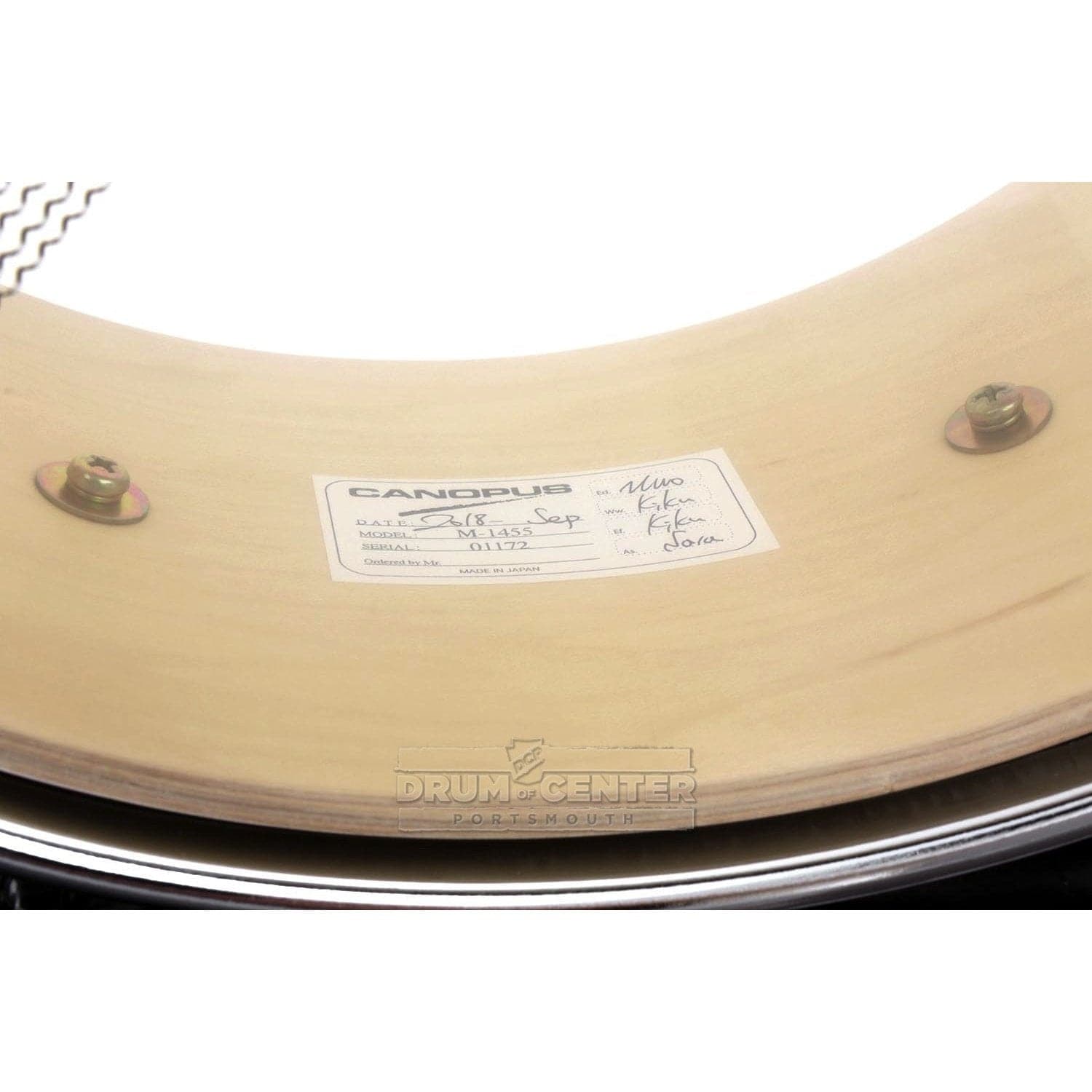 Canopus 'The Maple' Snare Drum 14x5.5 w/ Cast Hoops Natural Lacquer