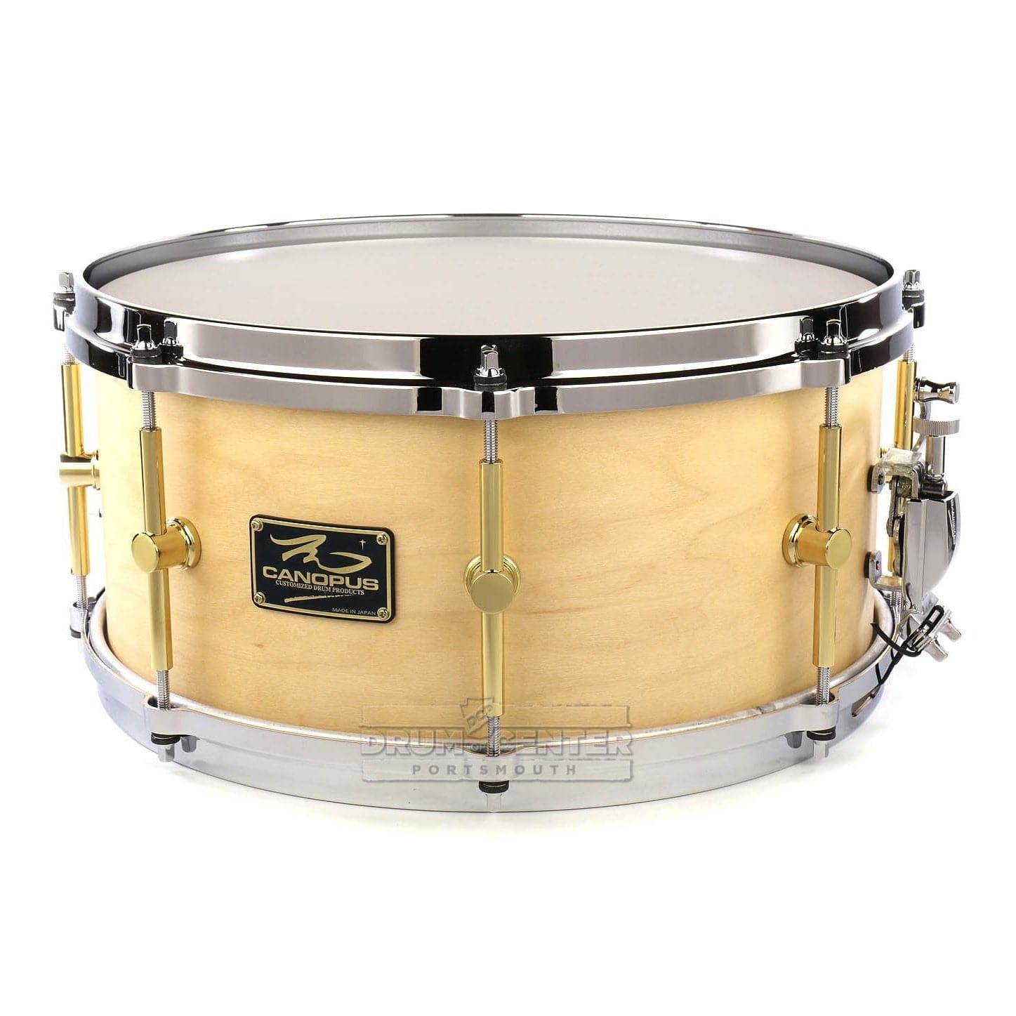 Canopus 'The Maple' 10ply Snare Drum 14x6.5 w/Cast Hoops - Natural Oil