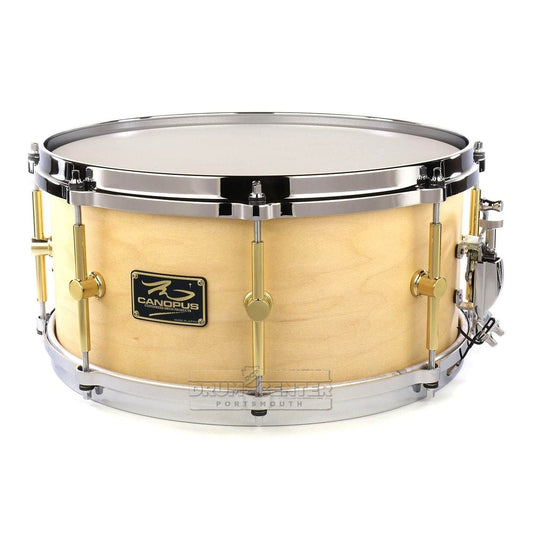 Canopus 'The Maple' 10ply Snare Drum 14x6.5 w/Cast Hoops - Natural Oil