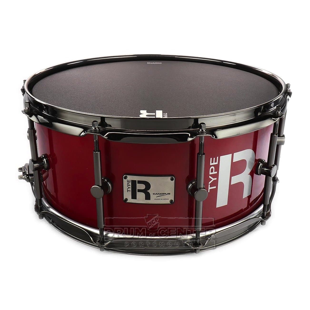 Canopus Type-R Maple Snare Drum 14x6.5 Cherry Metallic Lacquer