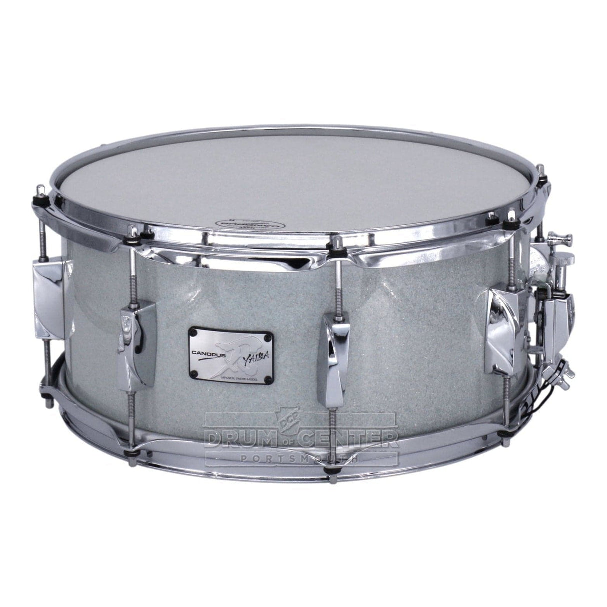 Canopus Yaiba Birch Snare Drum 14x6.5 Ice White Sparkle Lacquer 2ND LINE