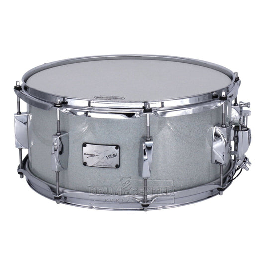 Canopus Yaiba Birch Snare Drum 14x6.5 Ice White Sparkle Lacquer 2ND LINE