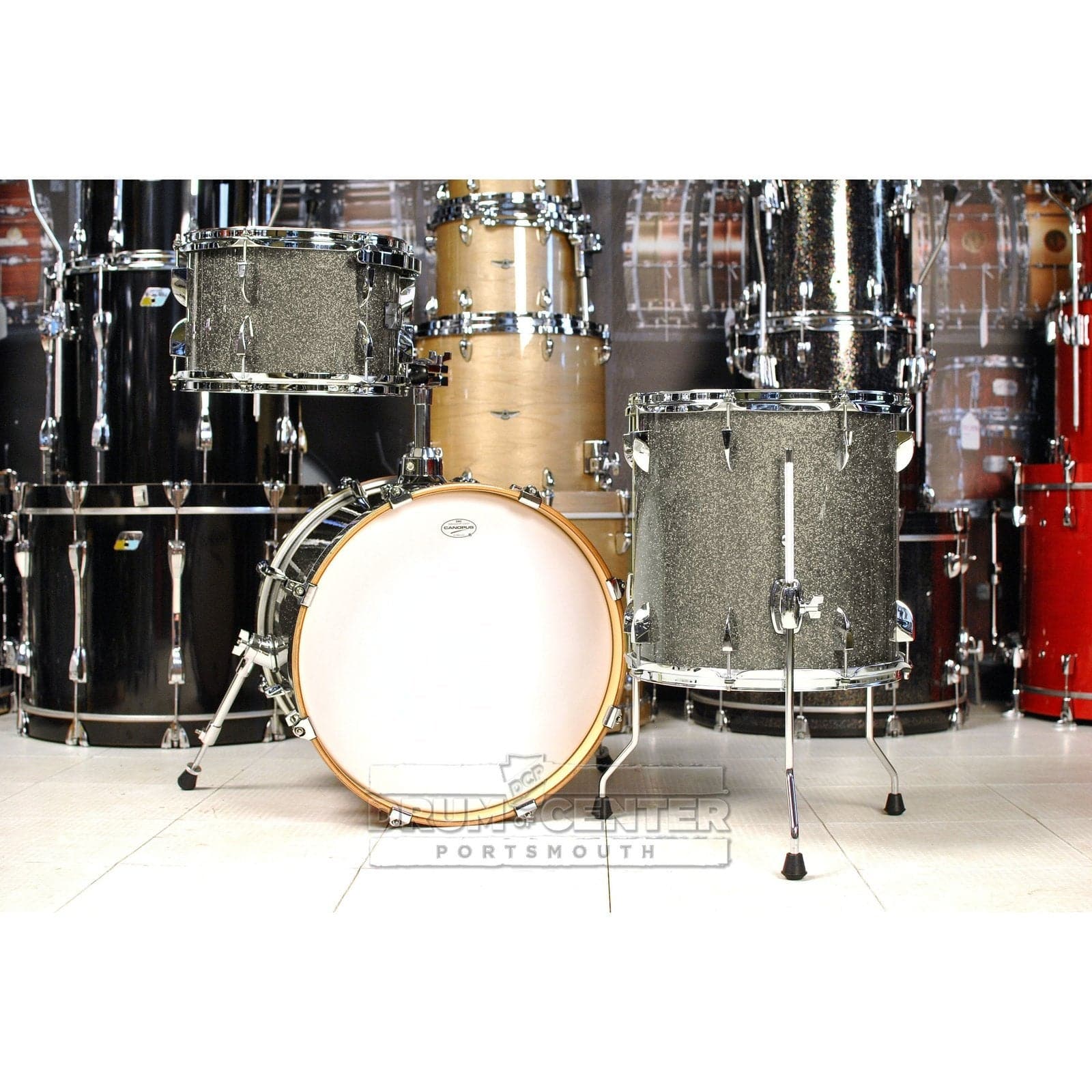 Canopus Yaiba 3pc Bop Kit Grey Sparkle Lacquer