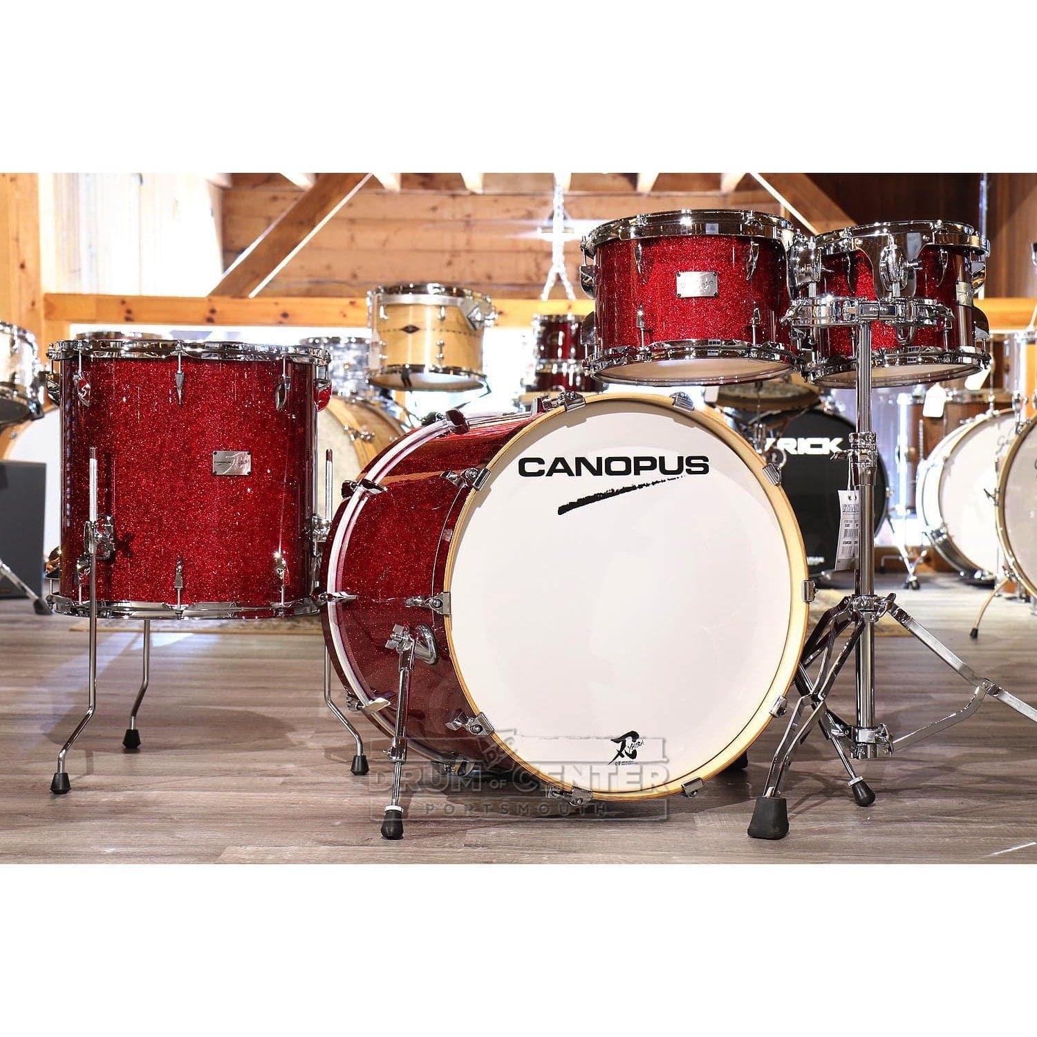 Canopous Canopus Yaiba 4pc Groove Kit Dark Red Sparkle Lacquer