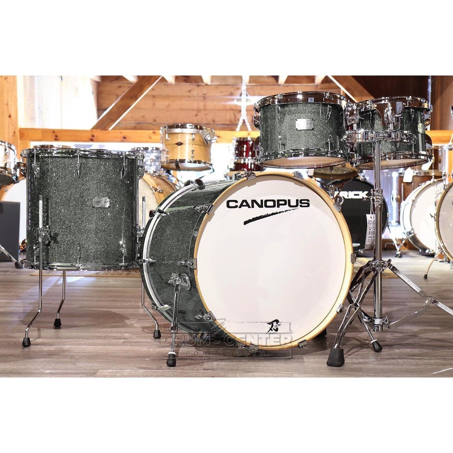 Canopus Yaiba 4pc Groove Kit Grey Sparkle Lacquer