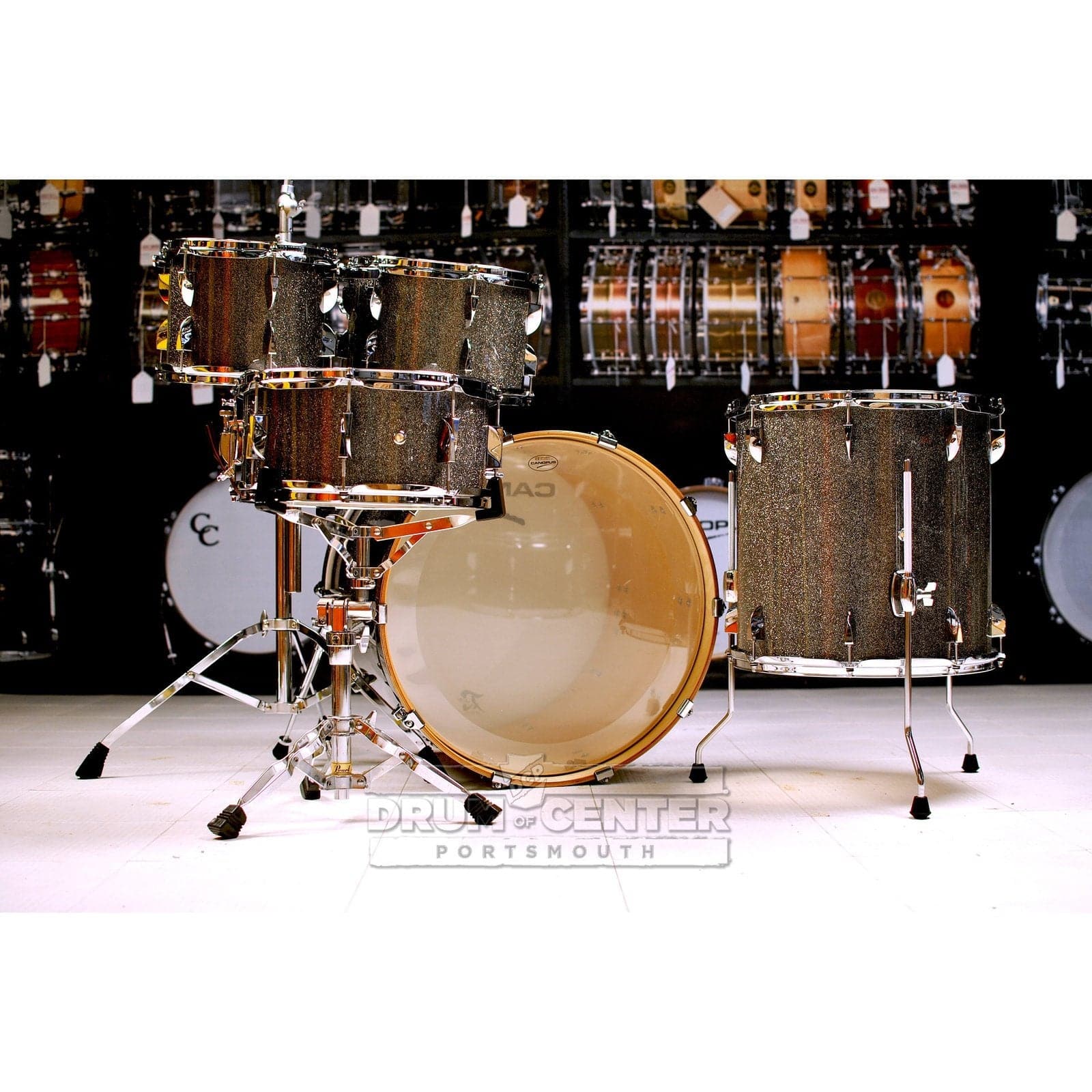 Canopus Yaiba 5pc Groove Drum Set Grey Sparkle Lacquer