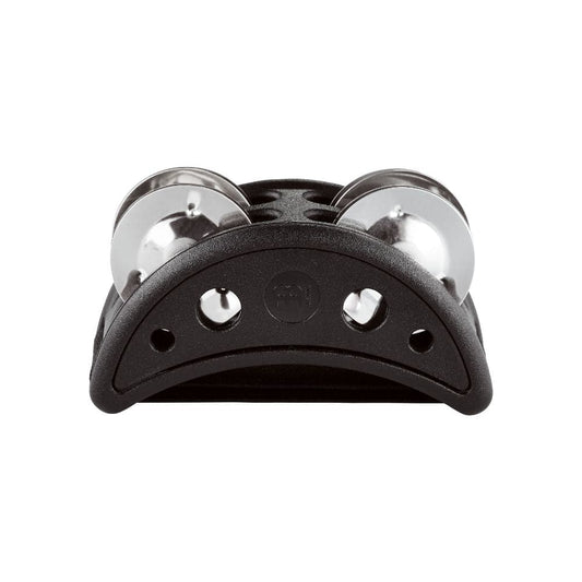 Meinl Compact Foot Tambourine Plastic w/ Steel Jingles, Black