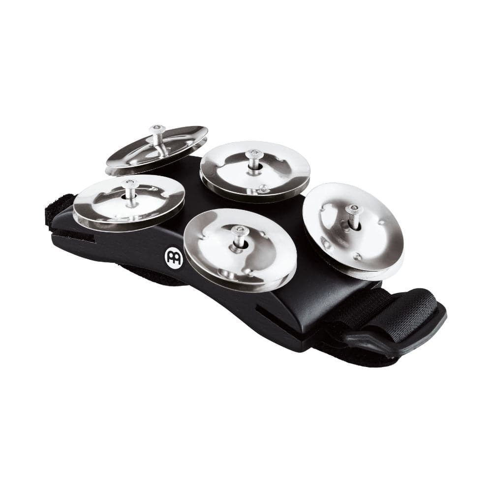 Meinl Cajon Foot Tambourine with 5 Pairs of Steel Jingles & Adjustable Strap