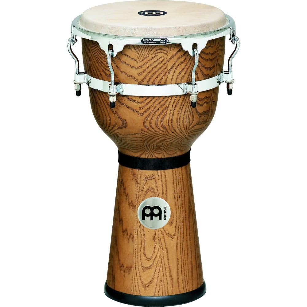 Meinl Floatune Series Wood Djembe 12 Zebra Finished Ash