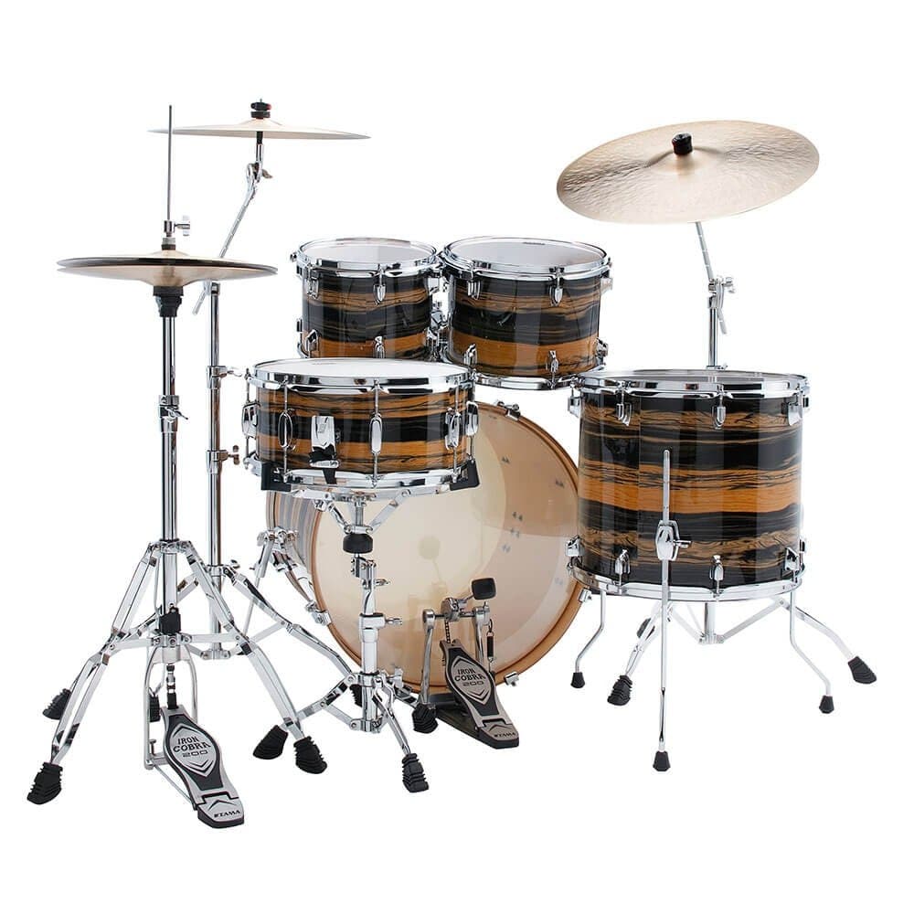 Tama Superstar Classic 5pc Drum Set Natural Ebony Tiger Wrap
