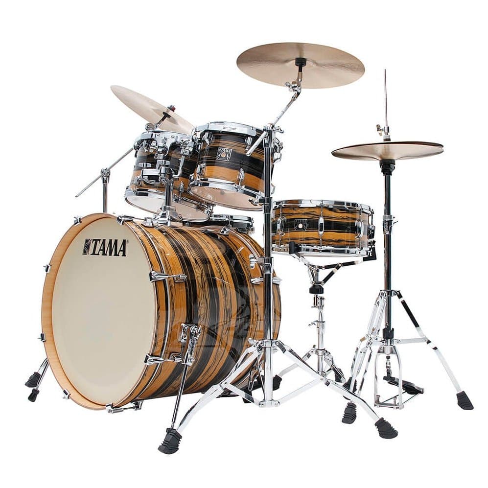 Tama Superstar Classic 5pc Drum Set Natural Ebony Tiger Wrap