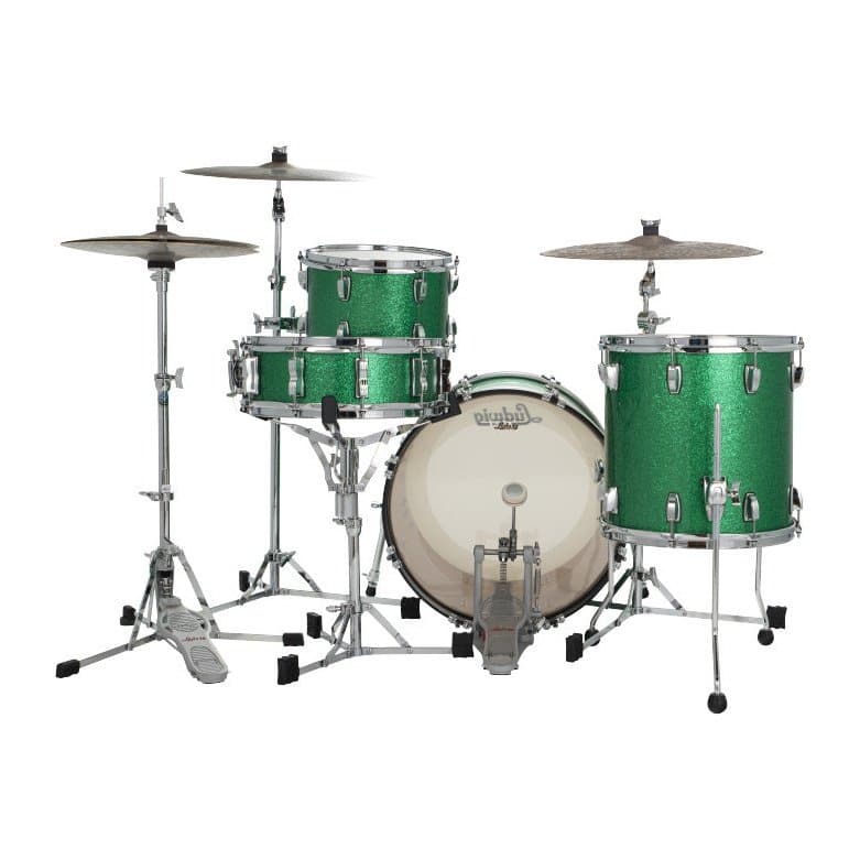 Ludwig Classic Oak 3pc Pro Beat Drum Set Green Sparkle
