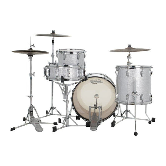 Ludwig Classic Oak 3pc Pro Beat Drum Set Silver Sparkle