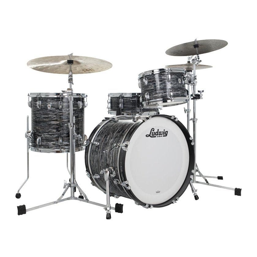 Ludwig Classic Oak 3pc Pro Beat Drum Set Vintage Black Oyster