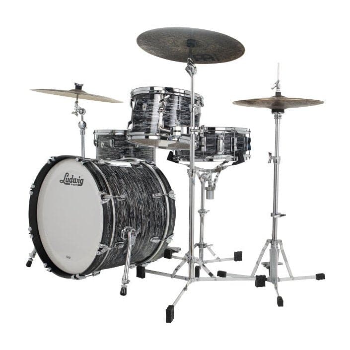 Ludwig Classic Oak 3pc Pro Beat Drum Set Vintage Black Oyster