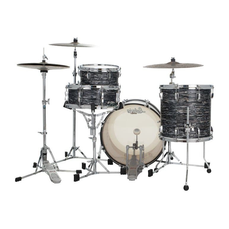 Ludwig Classic Oak 3pc Fab Drum Set Vintage Black Oyster