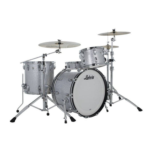 Ludwig Classic Oak 4pc Mod Drum Set Silver Sparkle