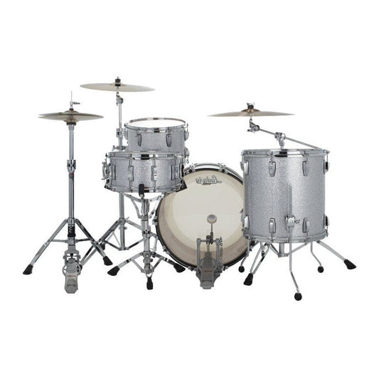 Ludwig Classic Oak 3pc Fab Drum Set Silver Sparkle