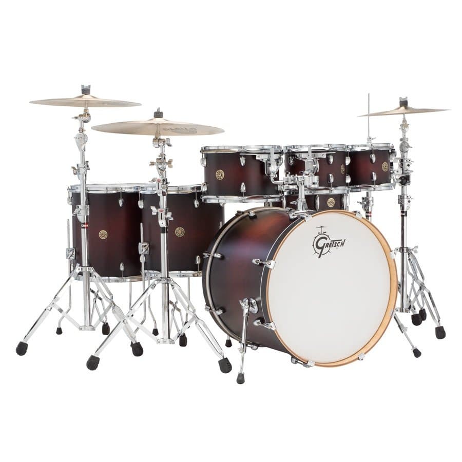 Gretsch Catalina Maple 7pc Rock Drum Set Satin Deep Cherry Burst