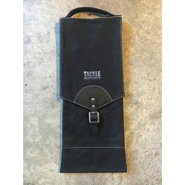 canvas tackle bag Tackle Instrument Supply Black Waxed Canvas Compact Stick Bag
