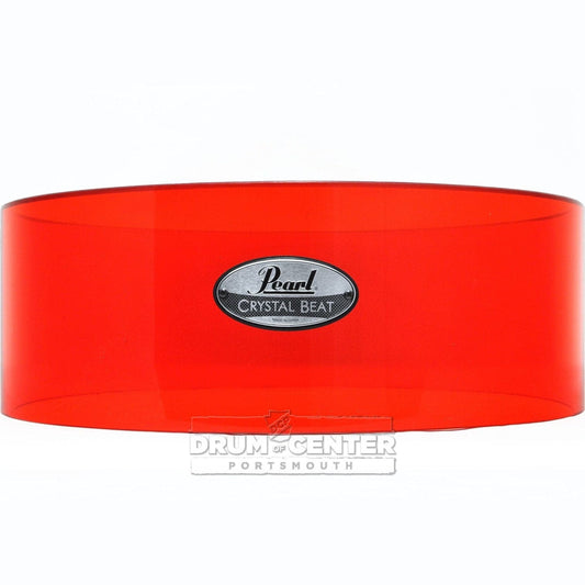 Pearl Crystal Beat Acrylic Free Floating Snare Shell 14x5 Ruby Red