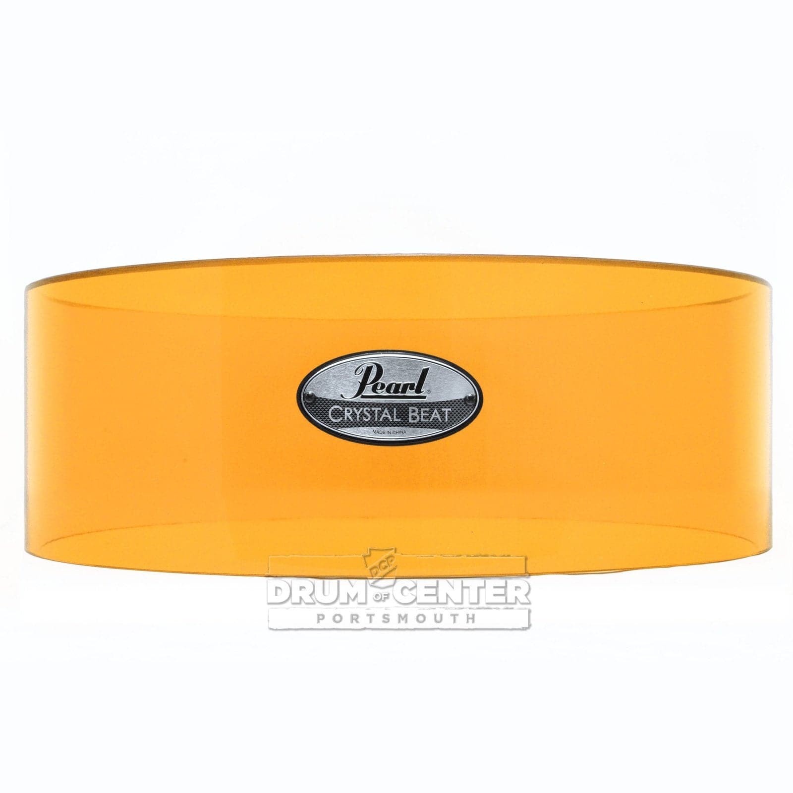 Pearl Crystal Beat Acrylic Free Floating Shell 14x5 Tangerine Glass