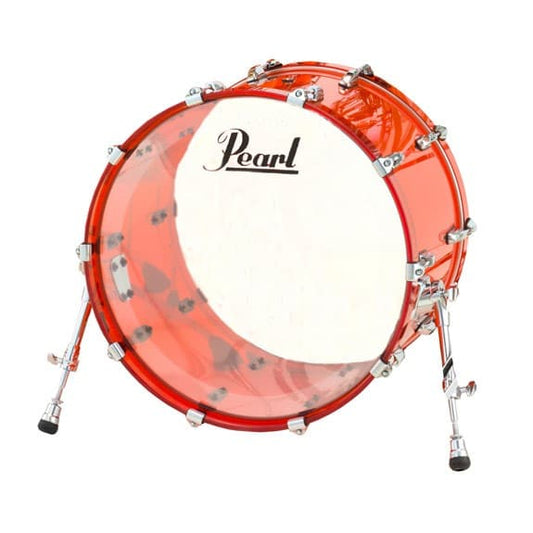 Pearl Crystal Beat Acrylic Bass Drum 24x14 Ruby Red