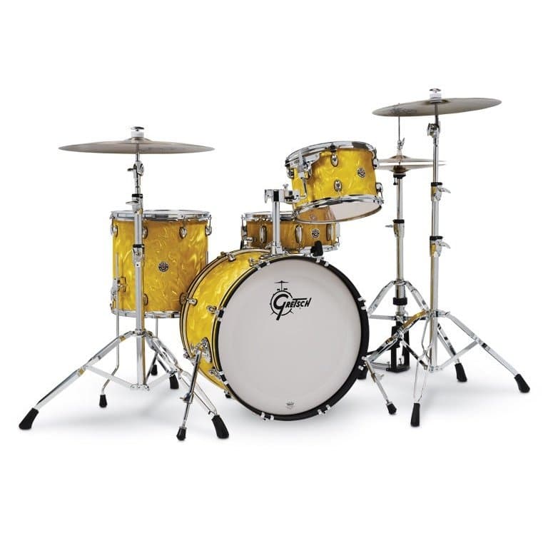 Gretsch Catalina Club 4 Piece Drum Set 20/12/14/14x5.5 - Yellow Satin Flame