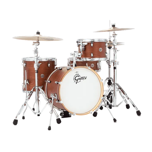 Gretsch Catalina Club 3 Piece Drum Set With 18 Bass Drum - Satin Walnut Glaze