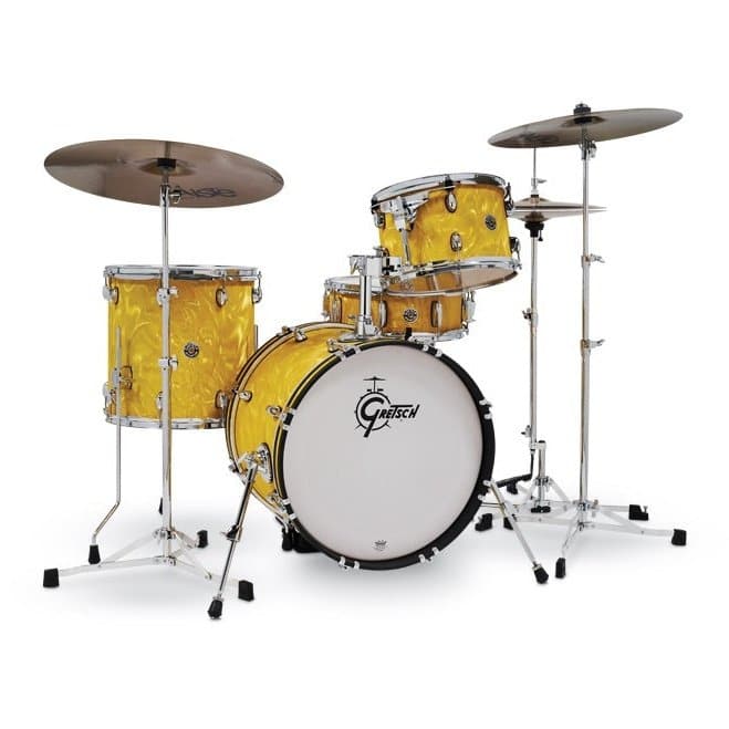Gretsch Catalina Club 4 Piece Drum Set 18/12/14/14x5 - Yellow Satin Flame