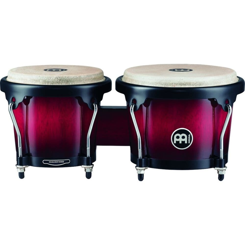 Meinl Headliner Wood Bongos 6 3/4 & 8 Wine Red Burst