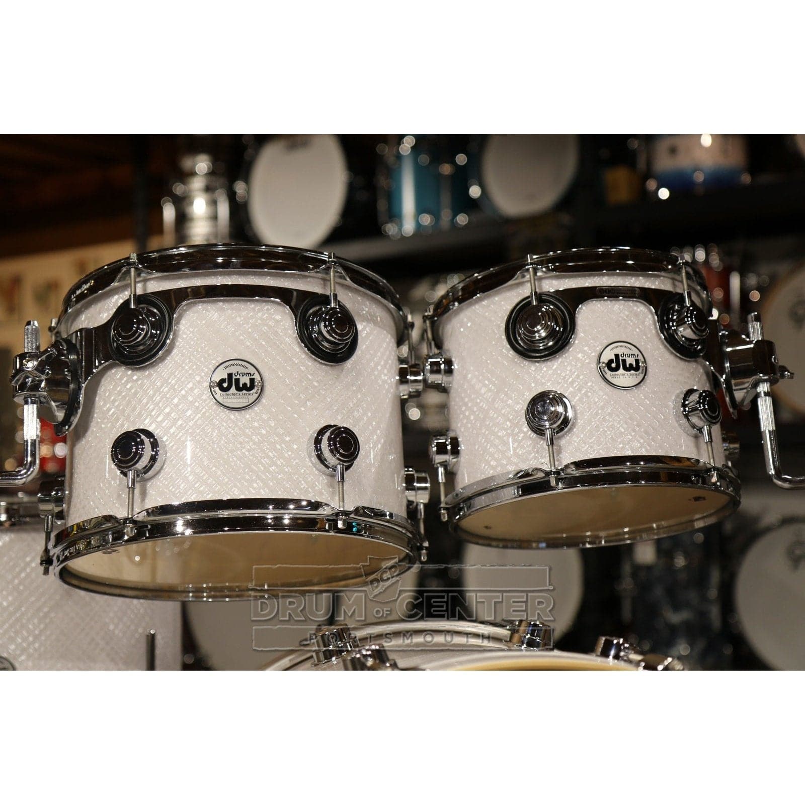 DW Collectors Maple 4pc Drum Set White Crystal