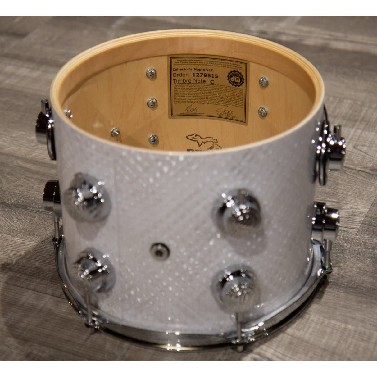 DW Collectors Maple 4pc Drum Set White Crystal