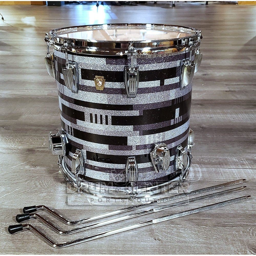 Ludwig Classic Maple Digital Black Sparkle 14x14 Floor Tom