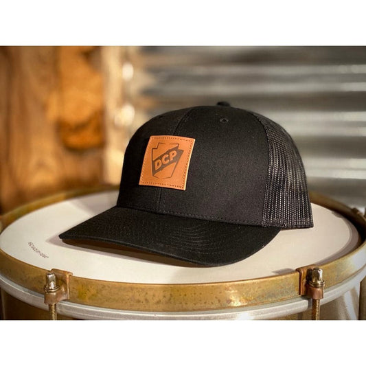 DCP Apparel : Trucker Hat, Black/Black w/ Patch