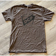 DCP Apparel : T-Shirt, Brown w/Black Badge, XX-Large