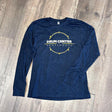 DCP Apparel : Long Sleeve T-Shirt, Navy Blue w/NEW Tan/White Logo, Large