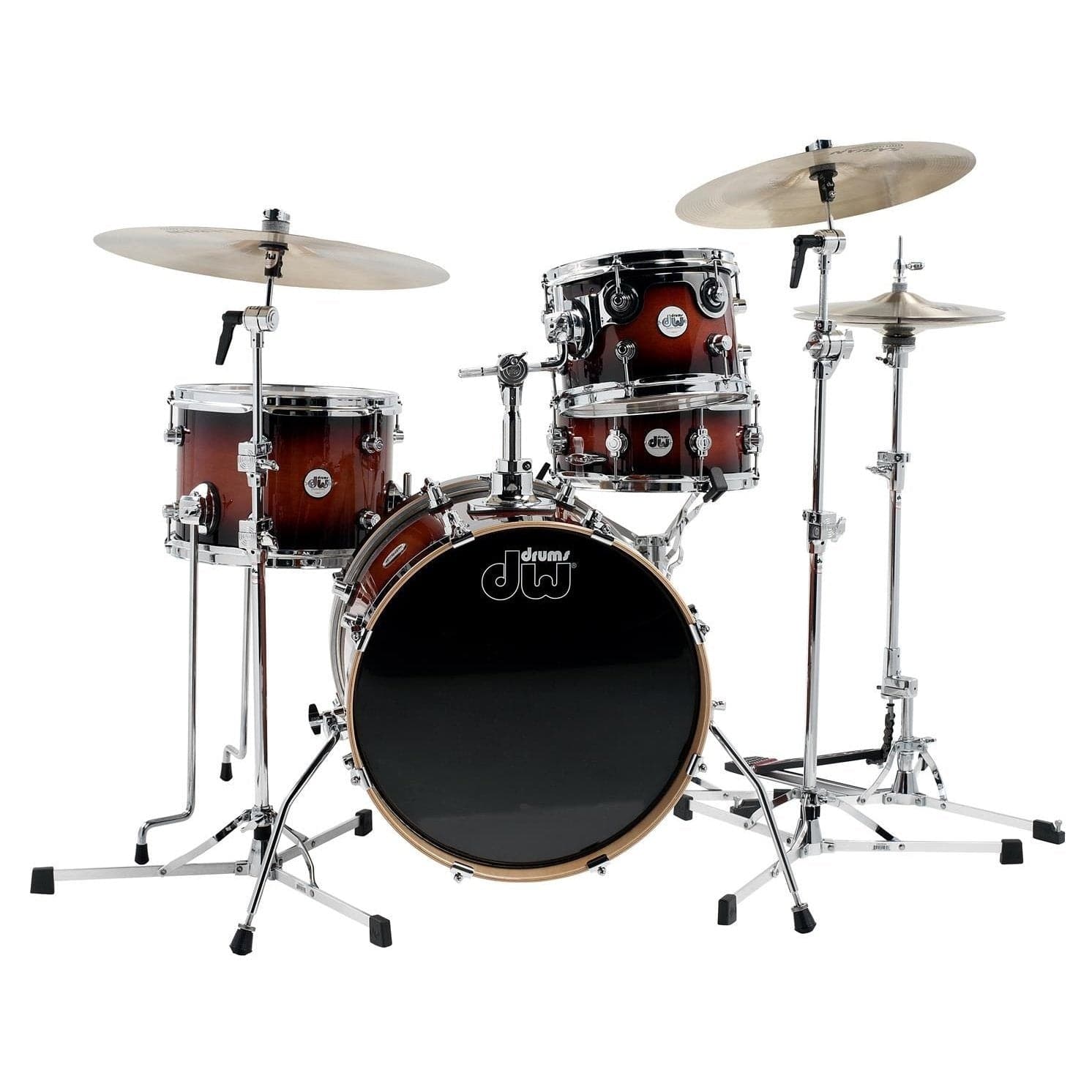 DW Design Mini-Pro 4pc Drum Set w/16BD Tobacco Burst Lacquer