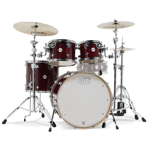 DW Design 4pc Drum Set - Cherry Stain