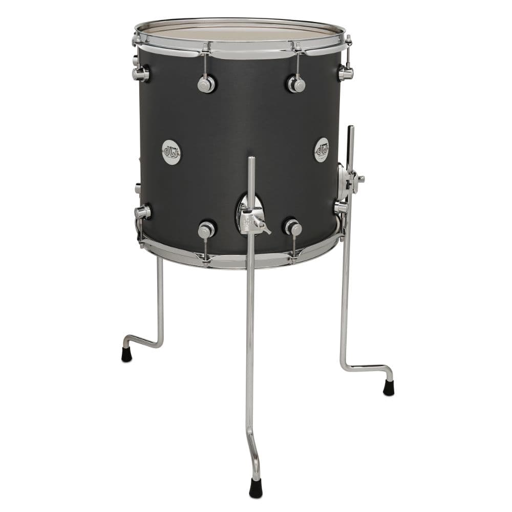 DW Design 14x14 Floor Tom Satin Iron Metallic