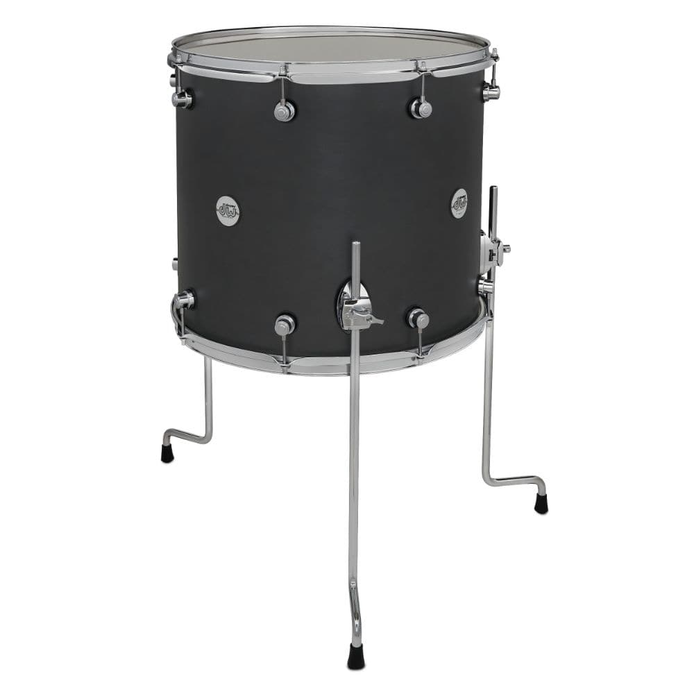 DW Design 18x16 Floor Tom Satin Iron Metallic